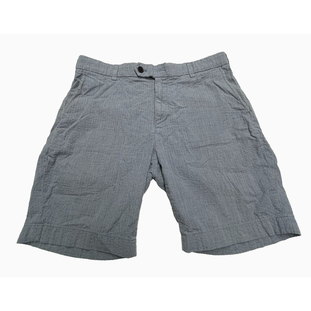 Brooks Brothers Bermuda Short Men's Blue Texture Cotton Stretch Waist Size W34